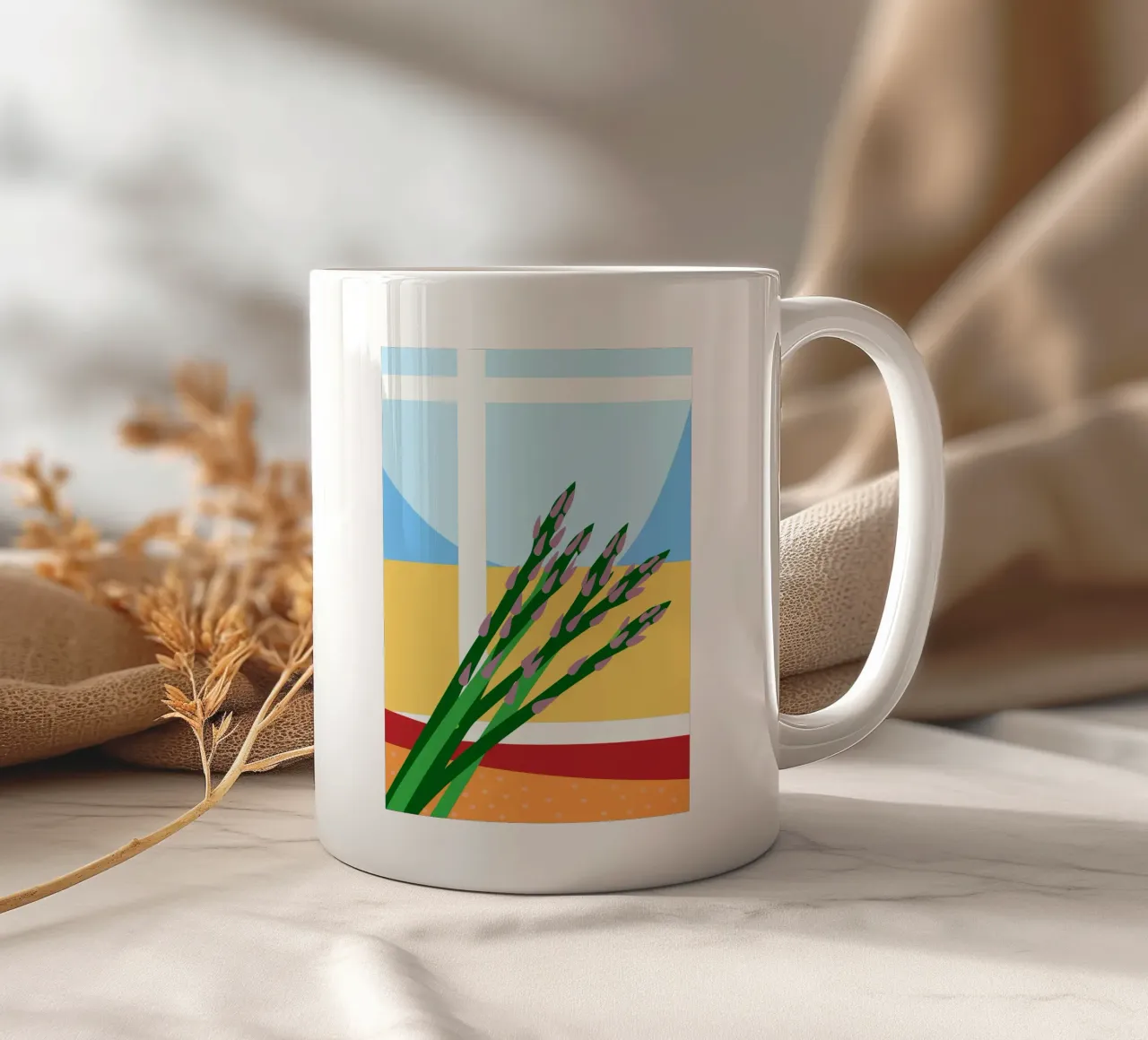 Asparagi freschi tazza in ceramica da OFFICIAL FRUIT & VEGETABLES