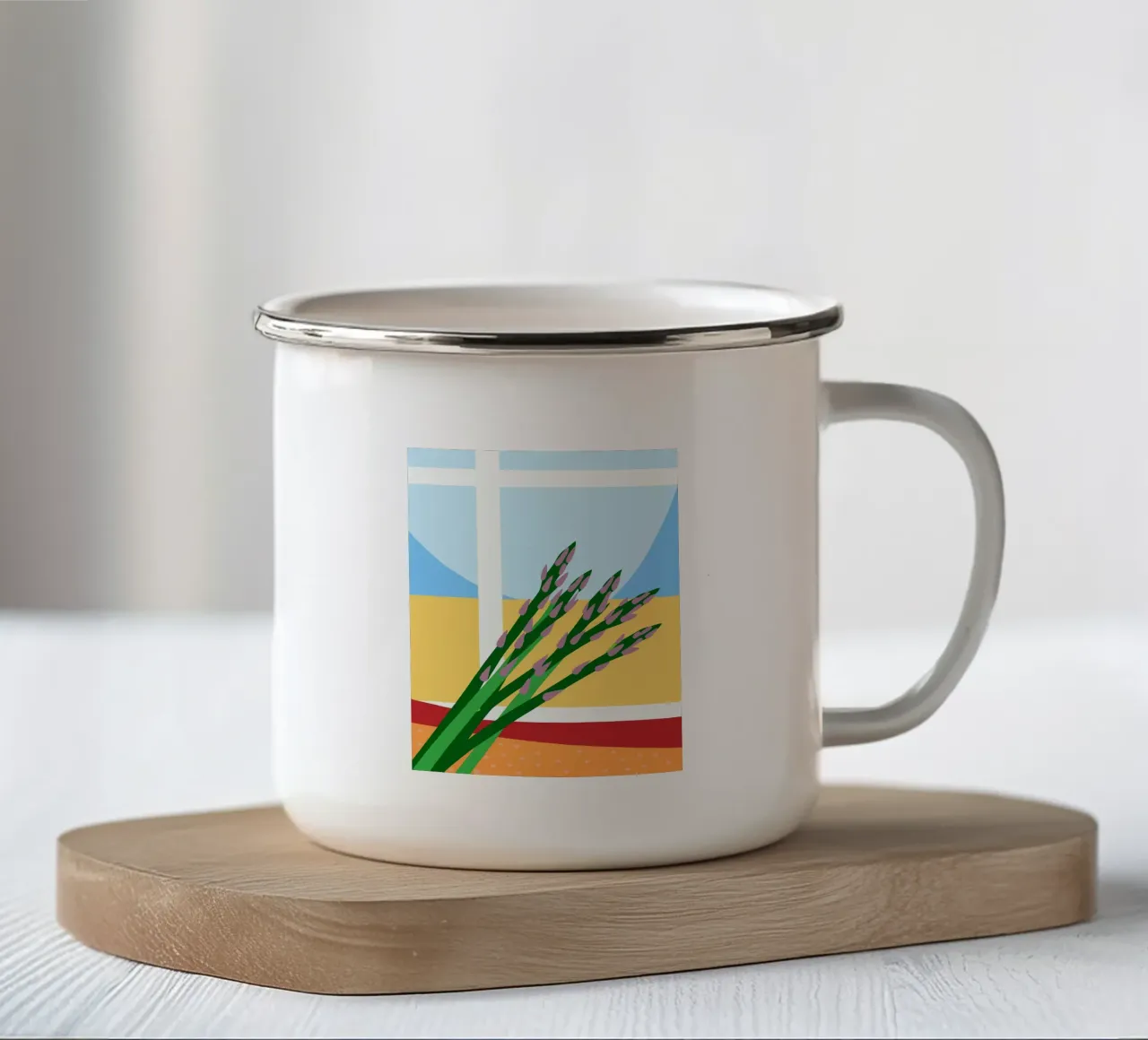 Asparagi freschi tazza in smalto da OFFICIAL FRUIT & VEGETABLES