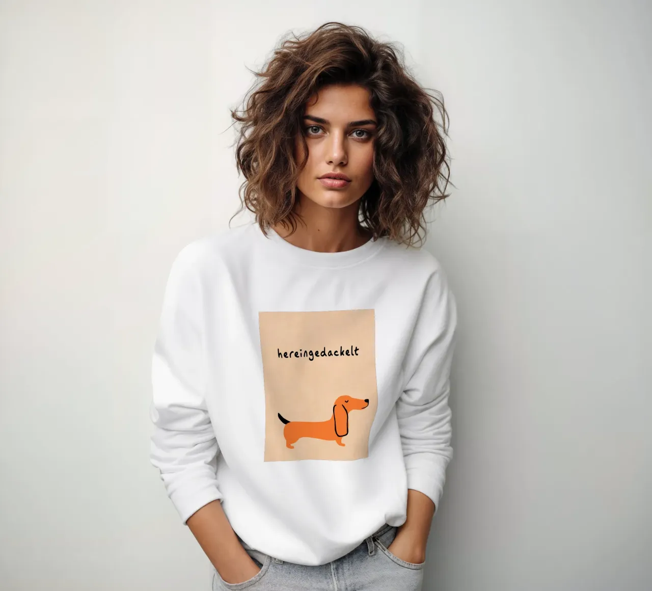 Arrivée en rampant avec humour sweat de Carina Pop & Pastell