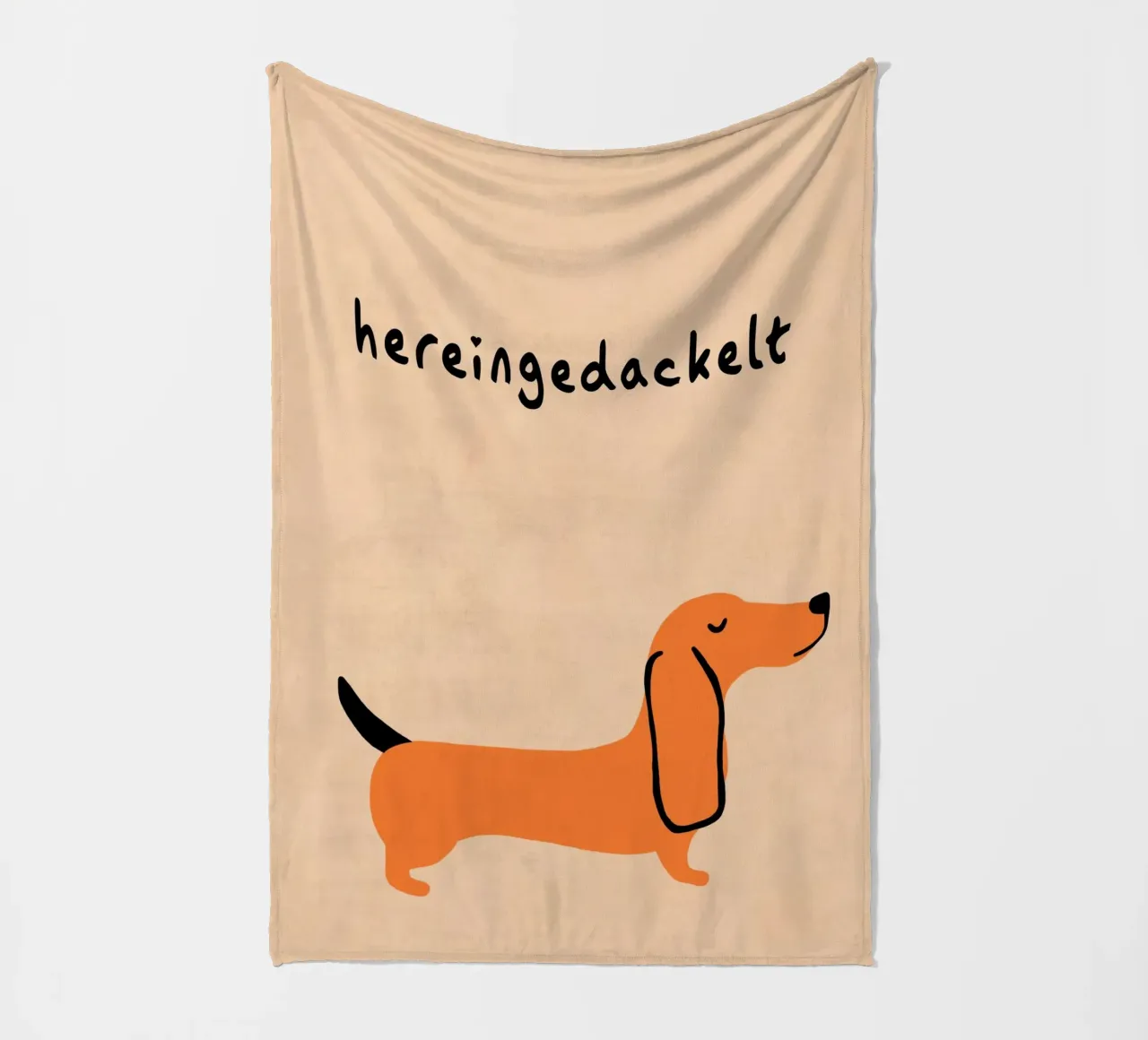 Hereingedackelt mit Humor Fleecedecke von Carina Pop & Pastell