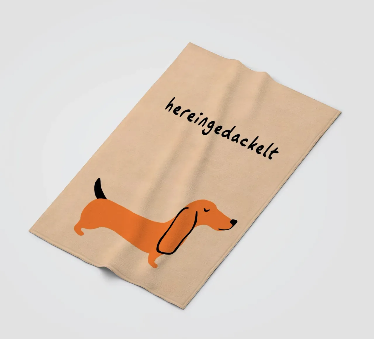 Hereingedackelt mit Humor Fleecedecke von Carina Pop & Pastell