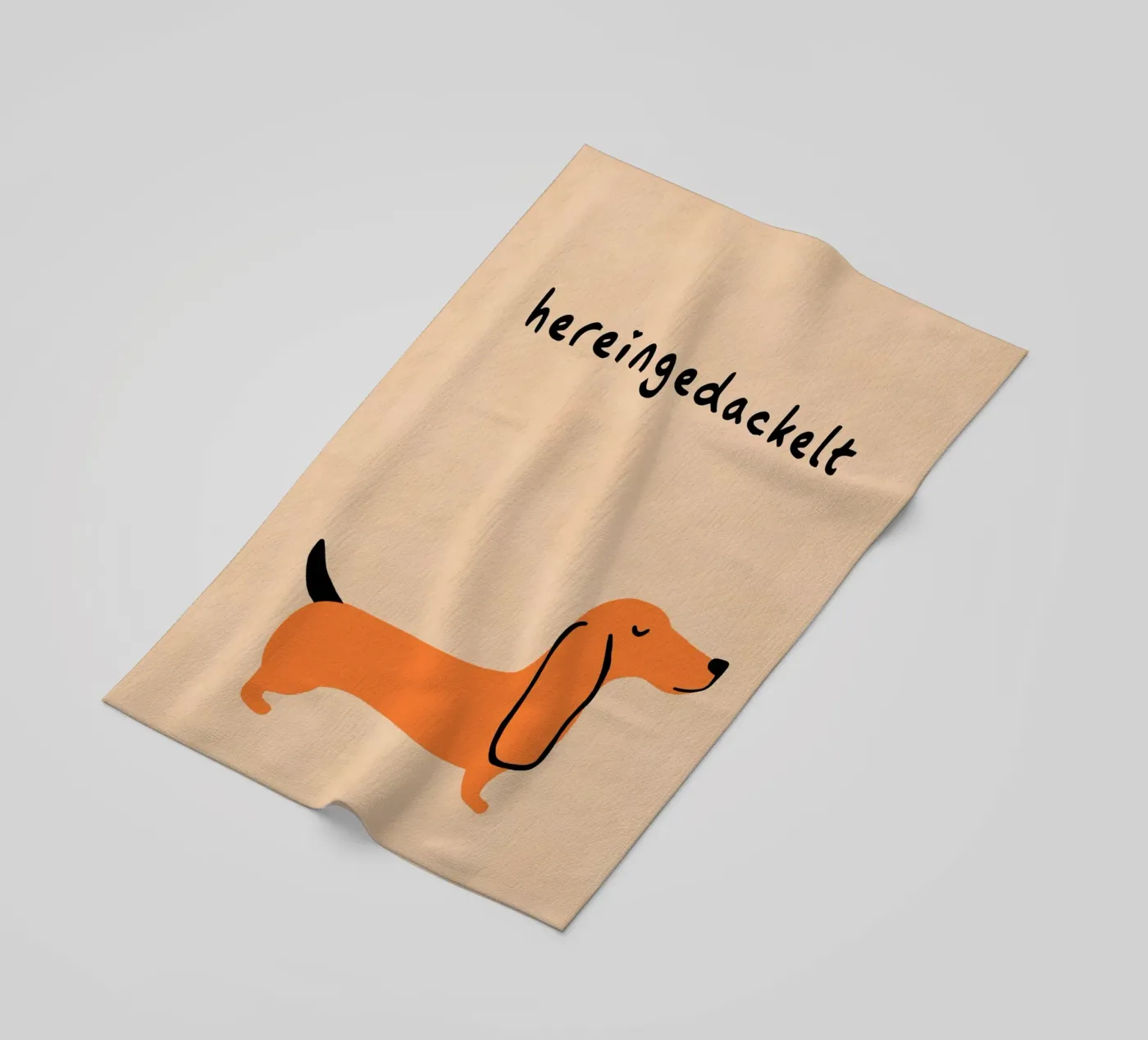 Hereingedackelt mit Humor Strandtuch von Carina Pop & Pastell