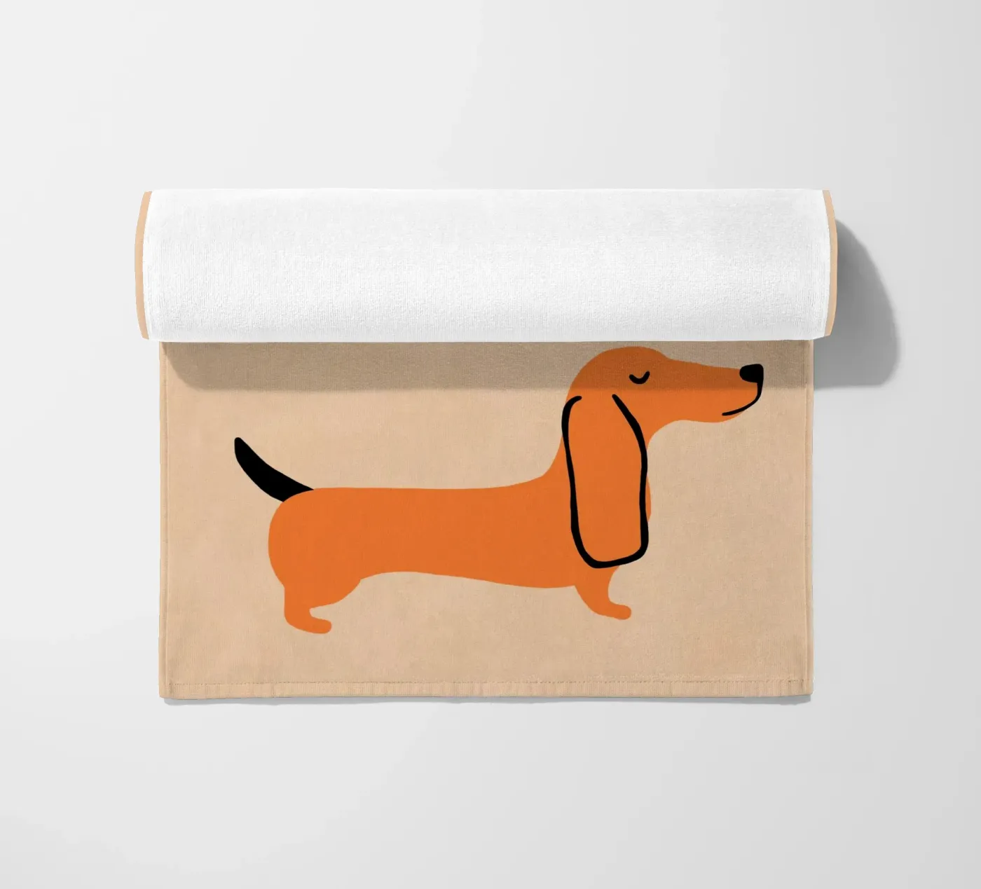 Hereingedackelt mit Humor Strandtuch von Carina Pop & Pastell