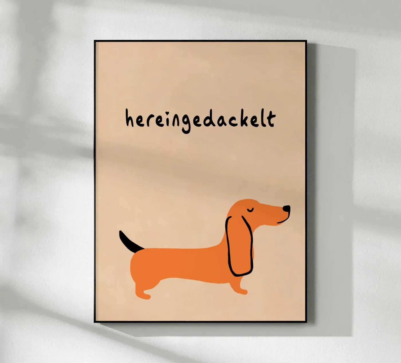 Hereingedackelt mit Humor Acryl-Glas von Carina Pop & Pastell
