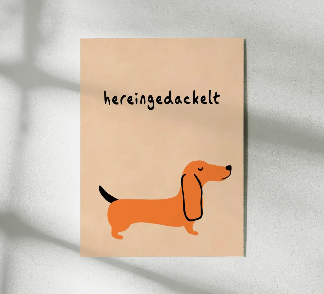 Hereingedackelt mit Humor Acryl-Glas von Carina Pop & Pastell