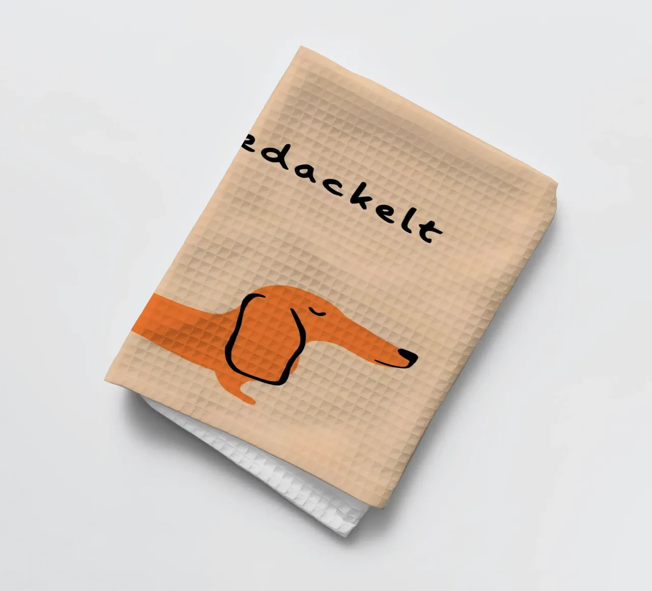 Hereingedackelt mit Humor Geschirrtuch von Carina Pop & Pastell