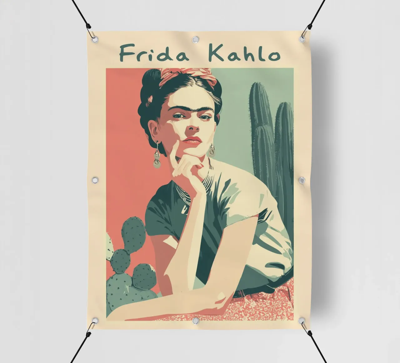 Frida Kahlo Spirito Boho telo in pvc da Carina Pop & Pastell