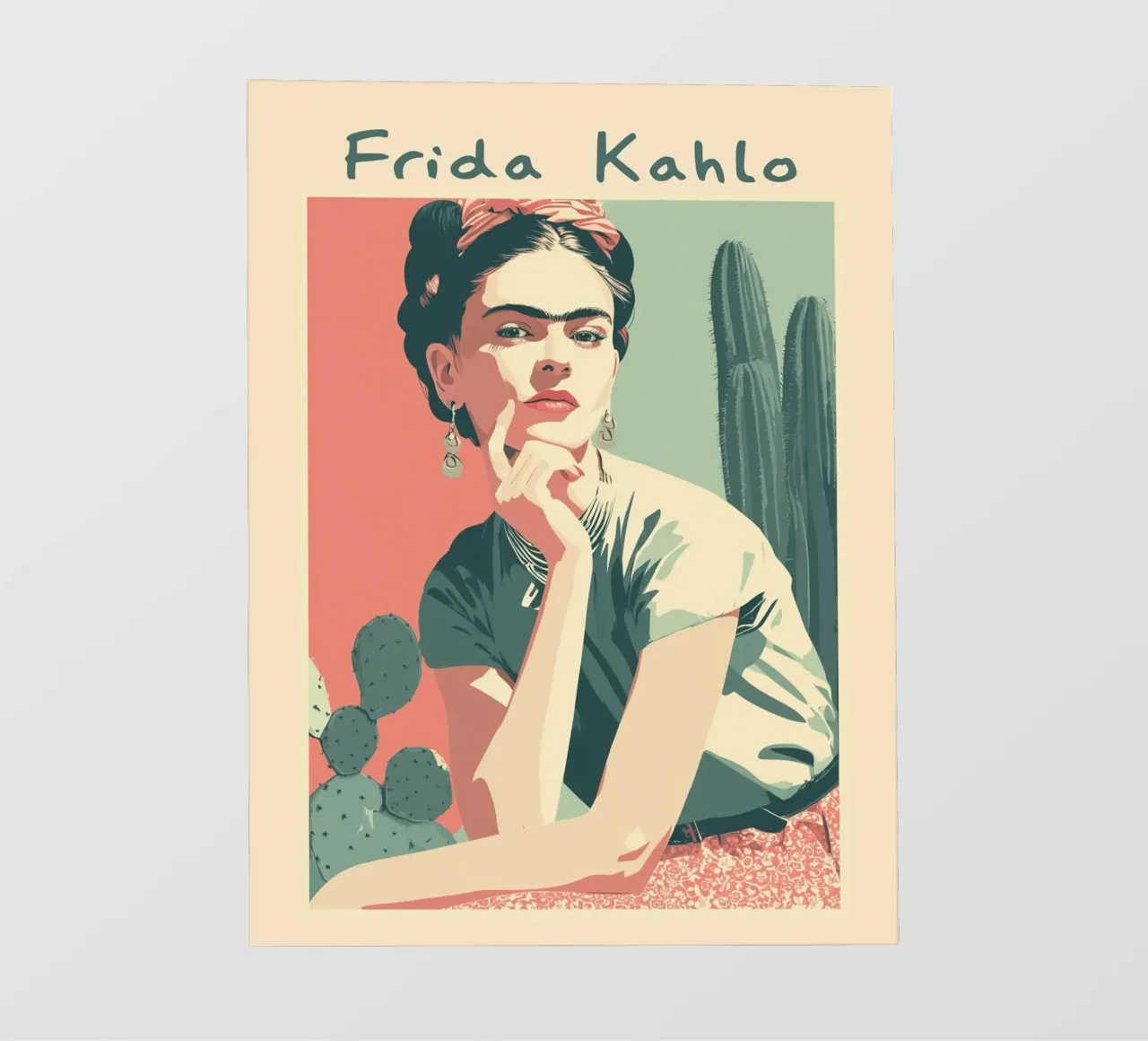 Frida Kahlo Spirito Boho telo in pvc da Carina Pop & Pastell
