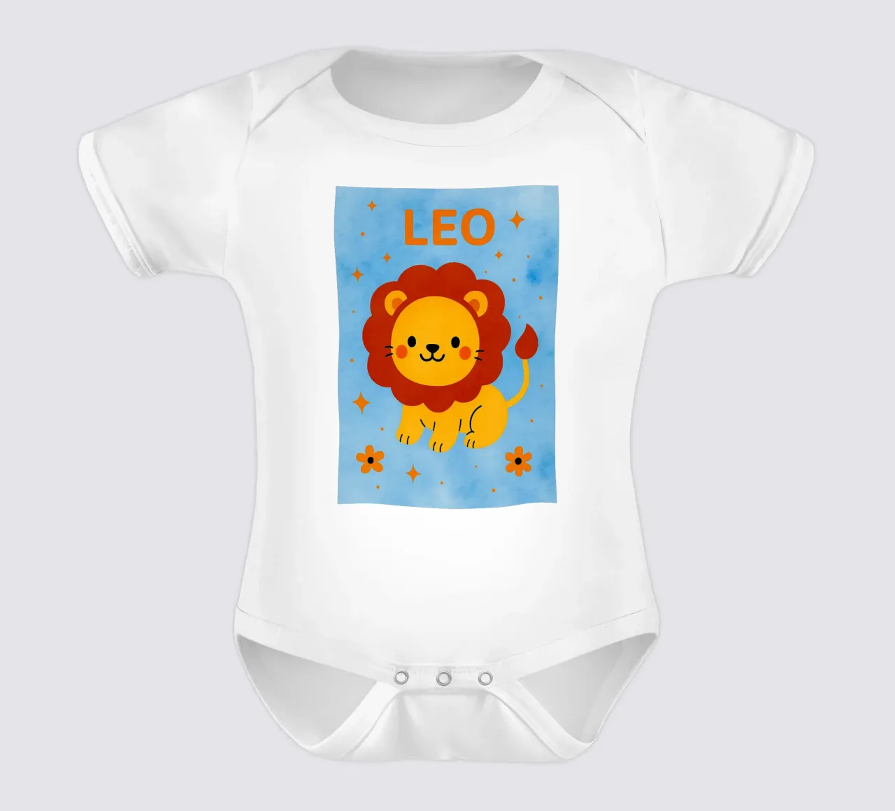 zodiaco leo body neonato maniche corte da SADELA
