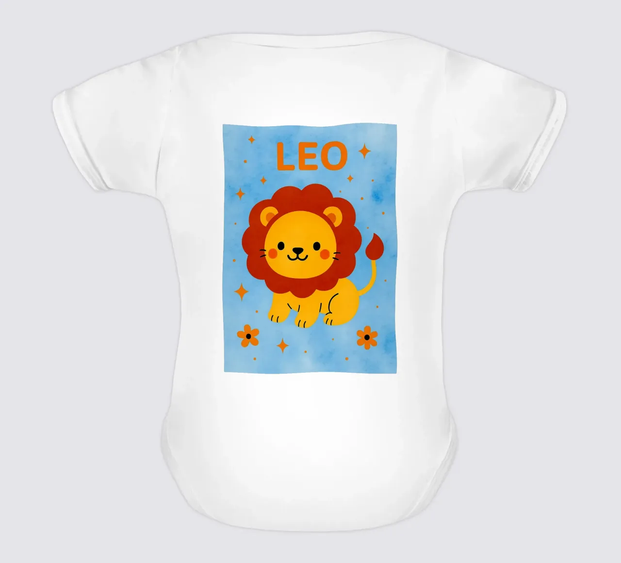 zodiaco leo body neonato maniche corte da SADELA