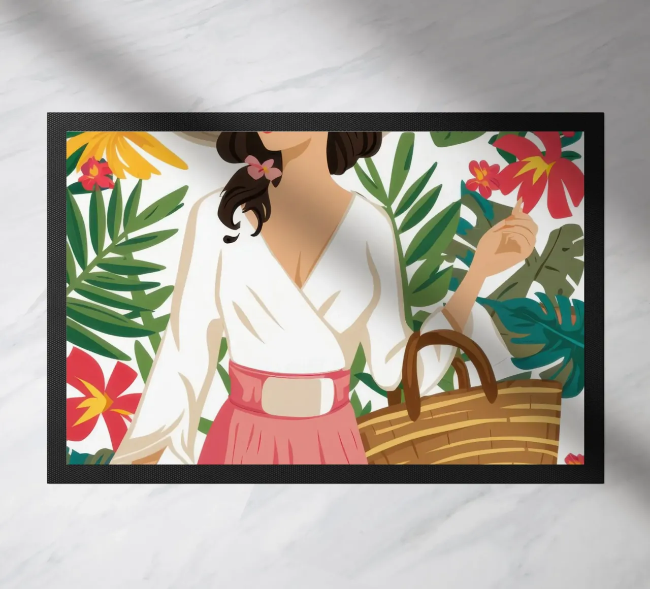 Chic Summer Stroll doormat by Sun Riser