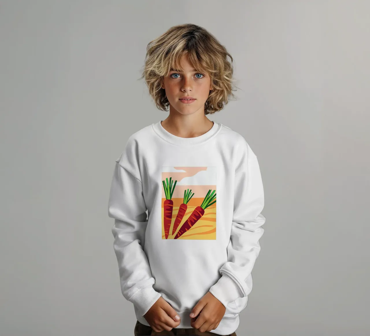 Carote fresche felpa bambino da OFFICIAL FRUIT & VEGETABLES