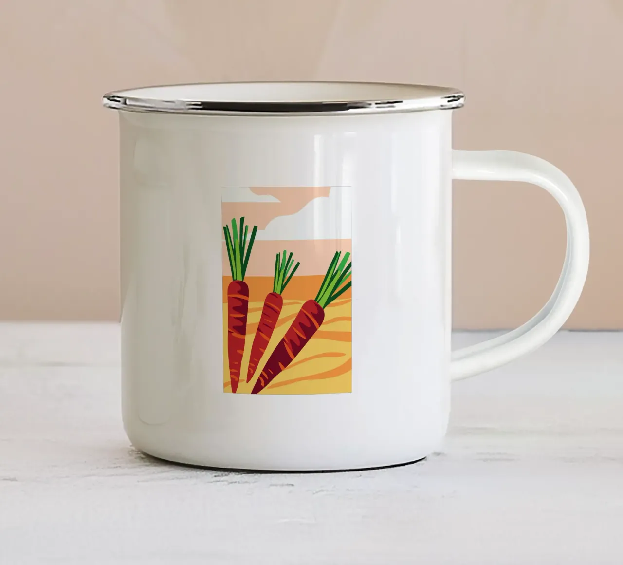 Carote fresche tazza in smalto da OFFICIAL FRUIT & VEGETABLES