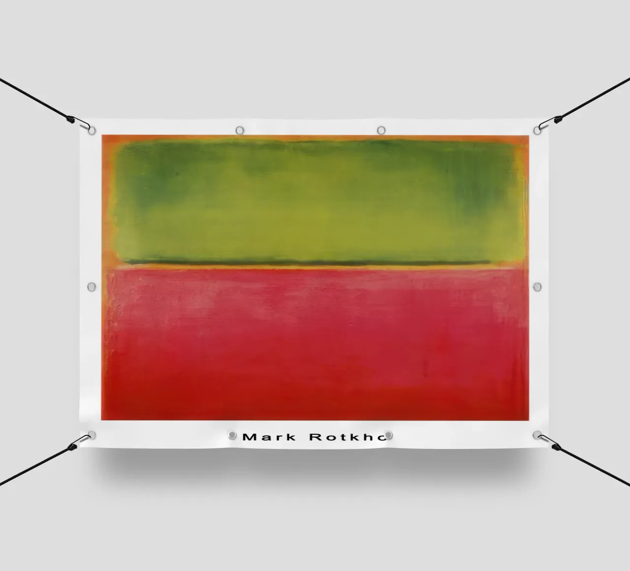 mark rothko verde rosso su arancione telo in pvc da traveler
