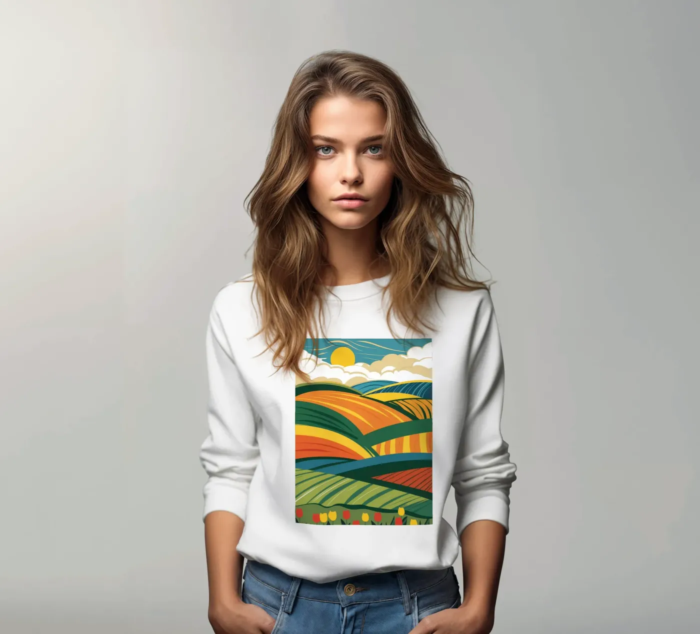 Des champs généreux et vallonnés sweat de Sun Riser