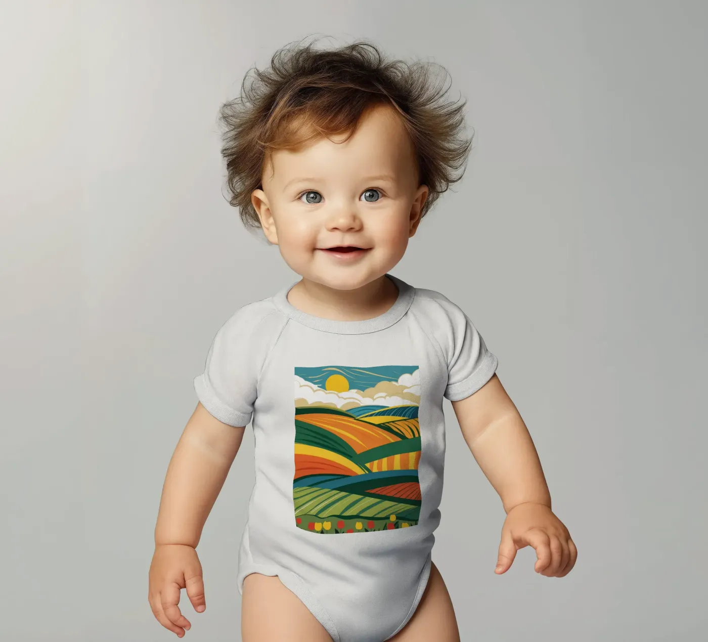 Des champs généreux et vallonnés body bébé de Sun Riser