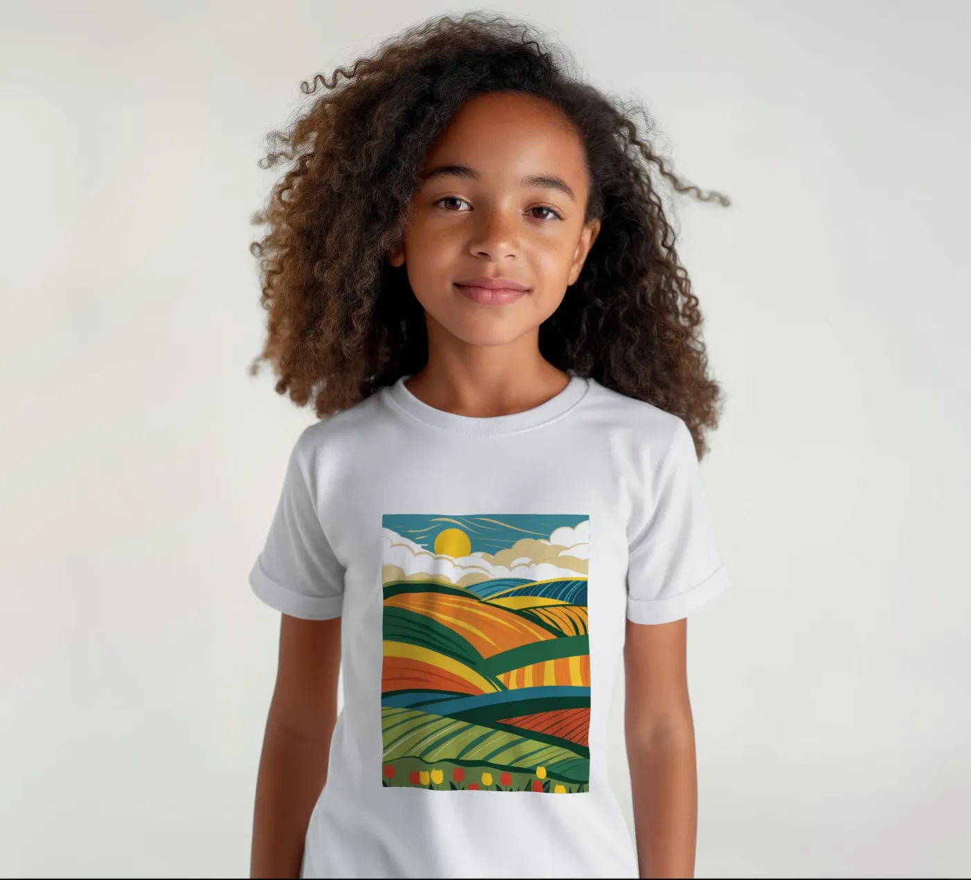 Bountiful Rolling Fields kinder t-shirt van Sun Riser