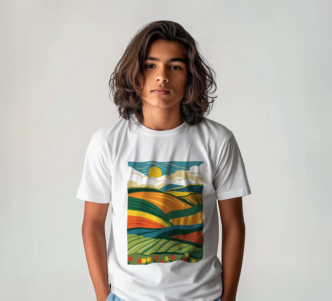 Campi coltivati in abbondanza t-shirt bambini da Sun Riser