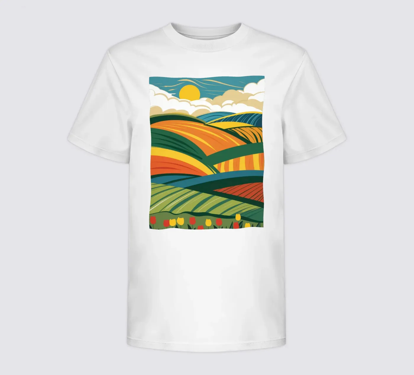 Bountiful Rolling Fields kinder t-shirt van Sun Riser
