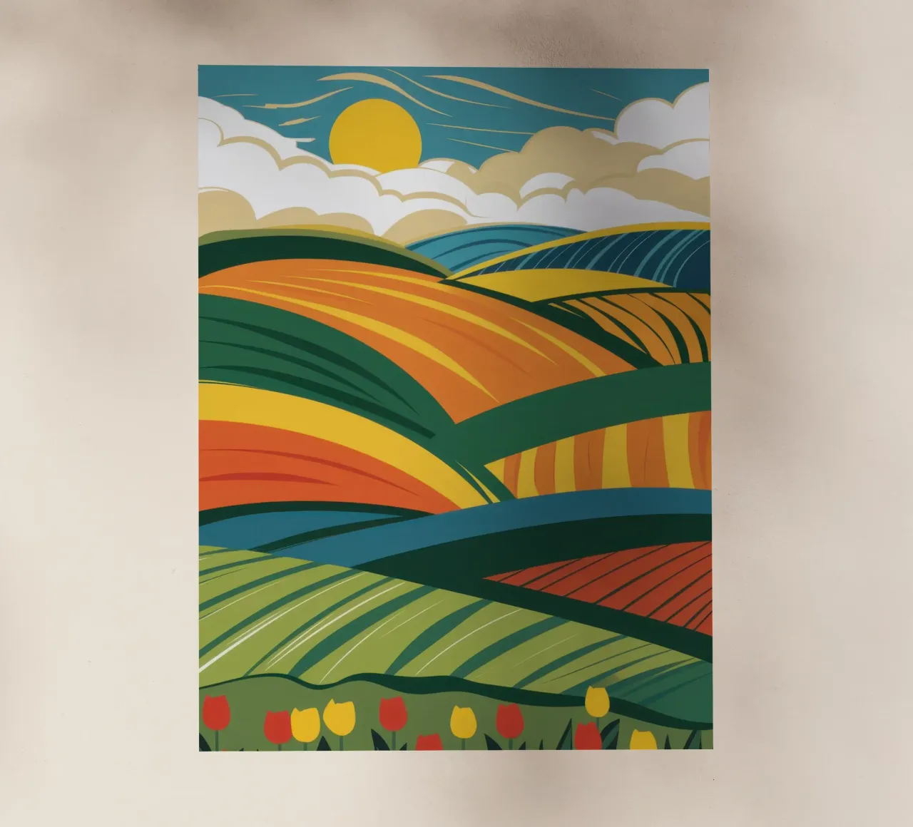 Bountiful Rolling Fields pellicola backlit da Sun Riser