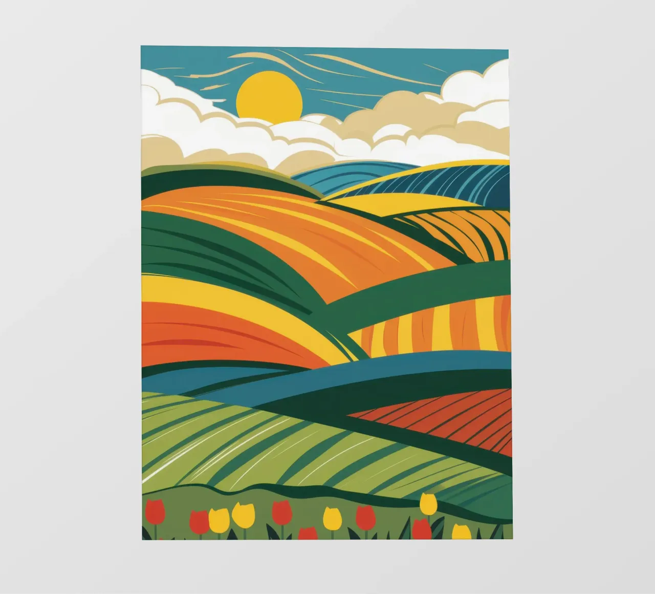 Bountiful Rolling Fields pellicola backlit da Sun Riser