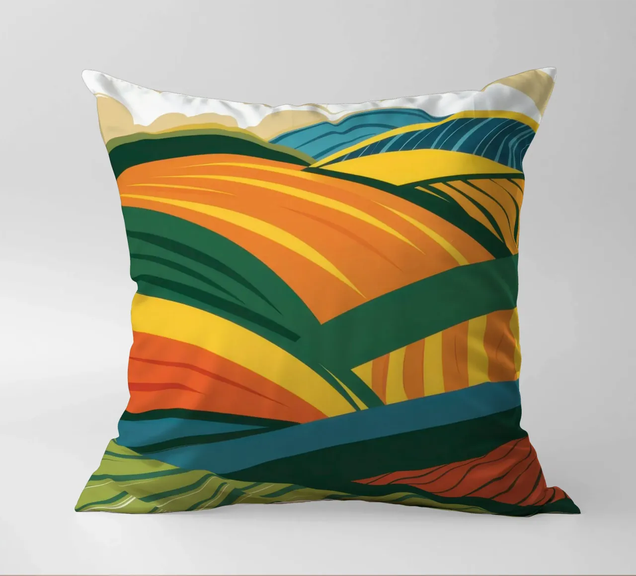 Bountiful Rolling Fields decorative cushion by Sun Riser