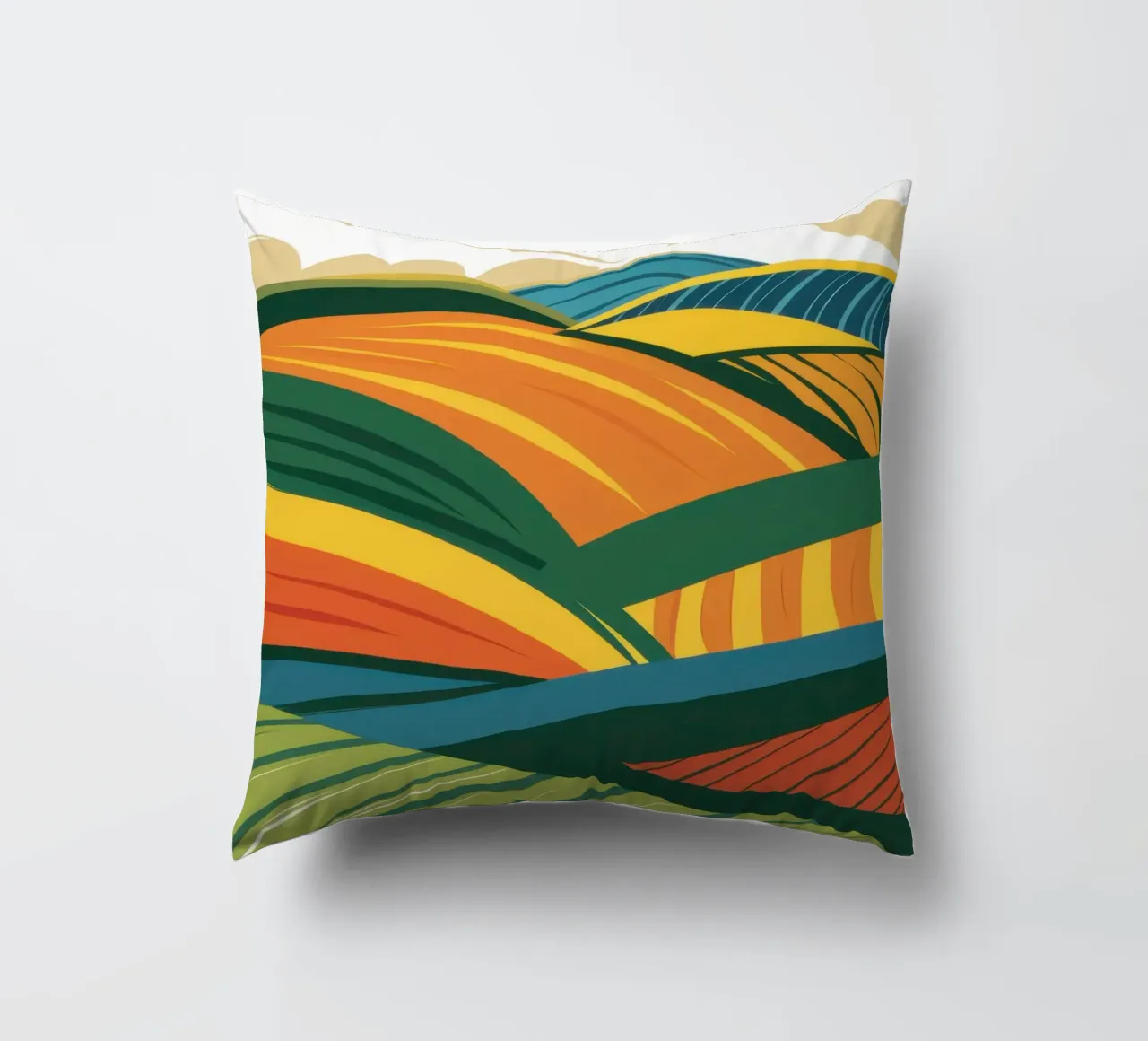 Bountiful Rolling Fields decorative cushion by Sun Riser