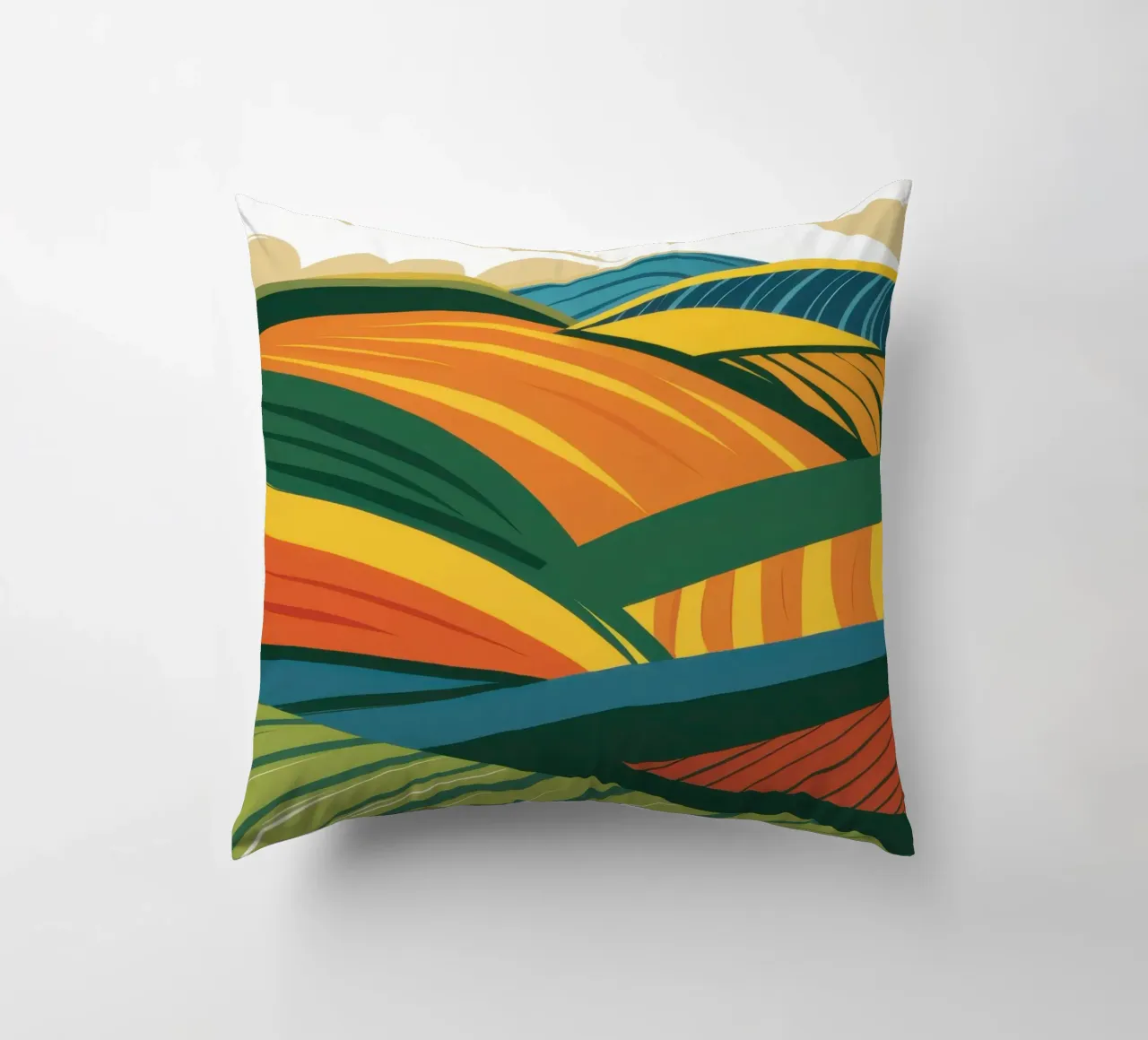 Bountiful Rolling Fields decorative cushion by Sun Riser