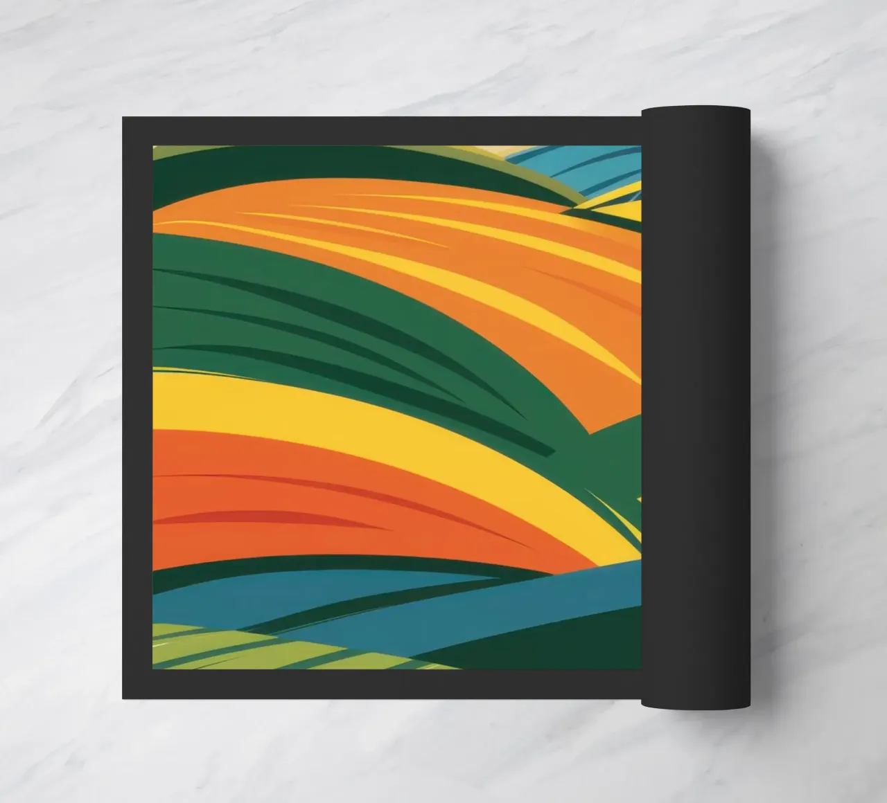 Overvloedig glooiende velden deurmat van Sun Riser