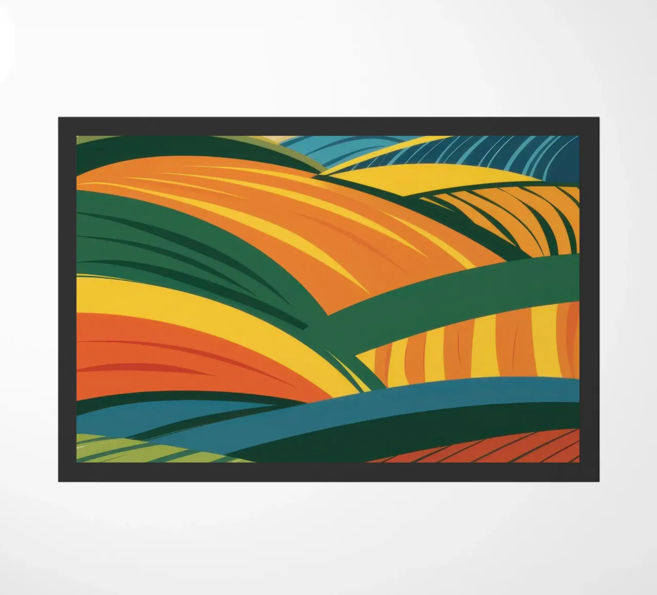 Overvloedig glooiende velden deurmat van Sun Riser