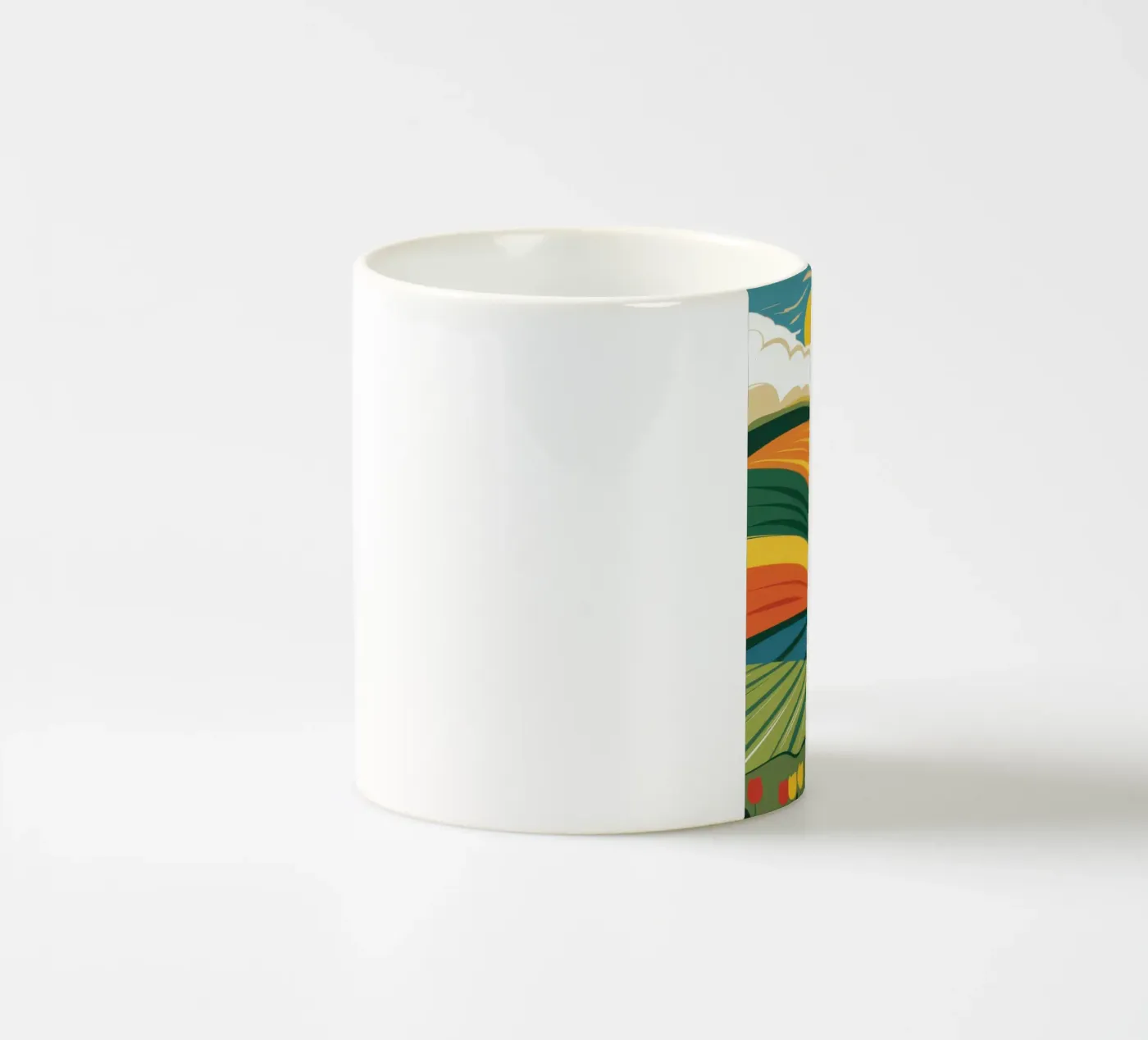 Bountiful Rolling Fields ceramic mug by Sun Riser