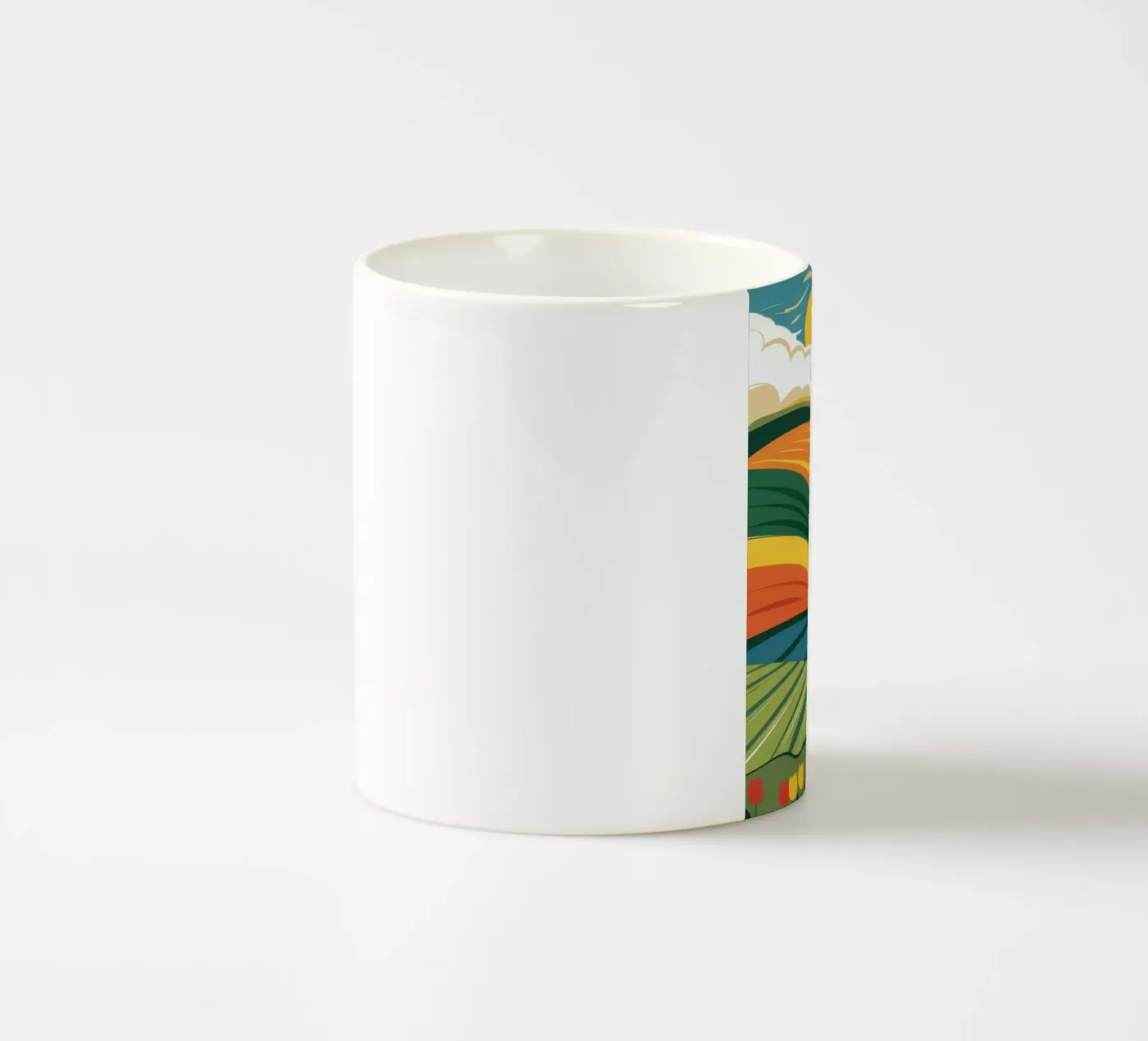 Bountiful Rolling Fields ceramic mug by Sun Riser