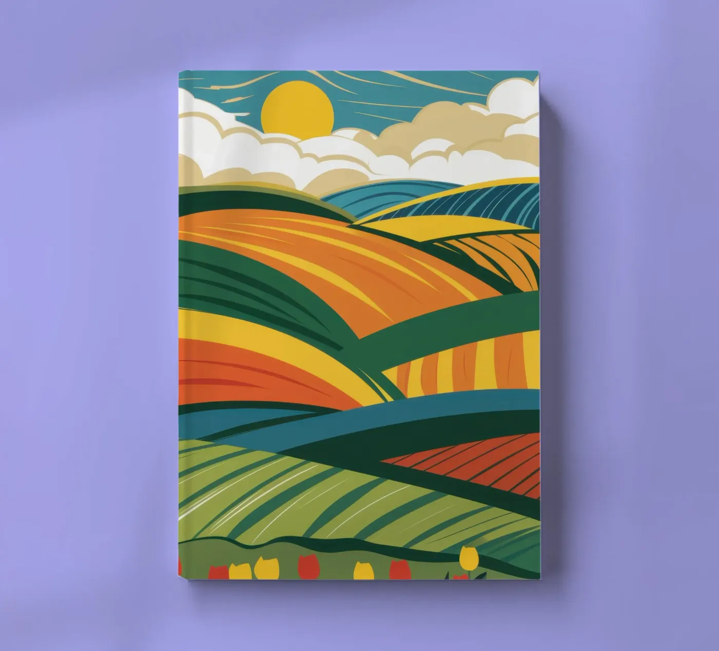 Bountiful Rolling Fields notebook by Sun Riser