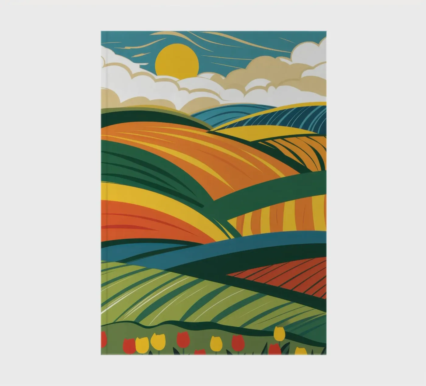Bountiful Rolling Fields notebook by Sun Riser