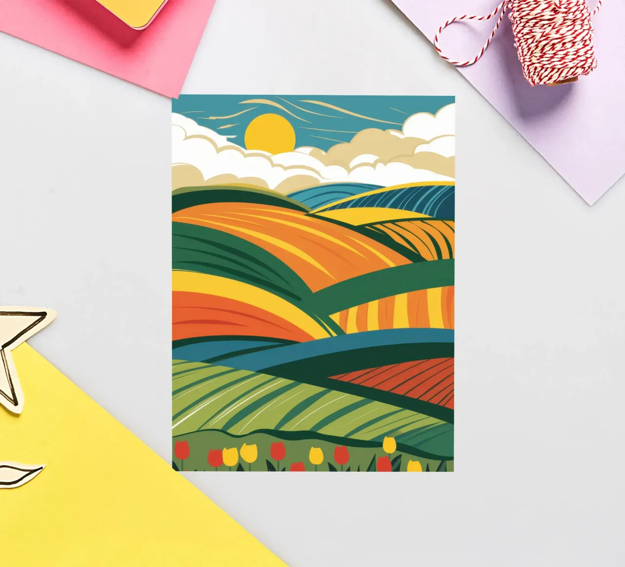 Bountiful Rolling Fields sticker by Sun Riser