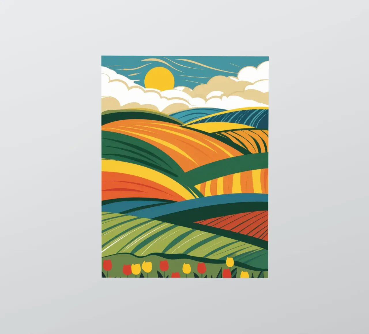 Bountiful Rolling Fields sticker by Sun Riser