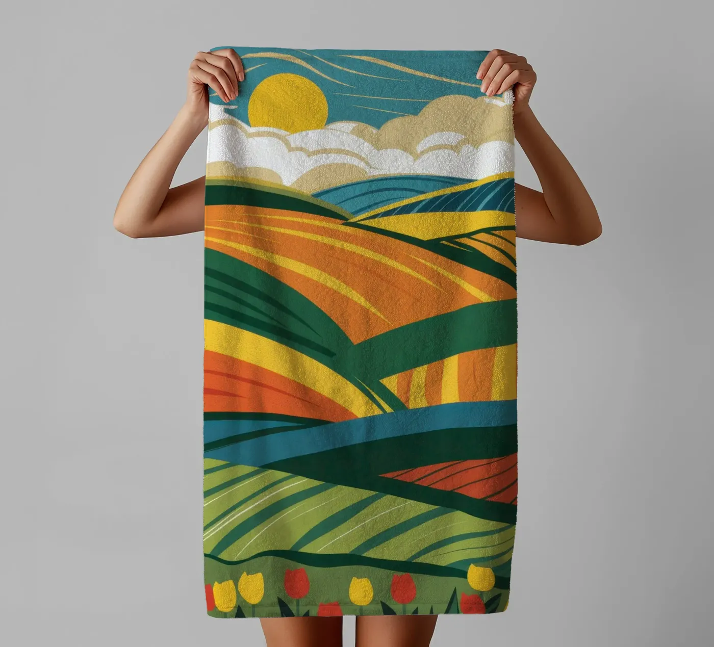 Bountiful Rolling Fields towel by Sun Riser
