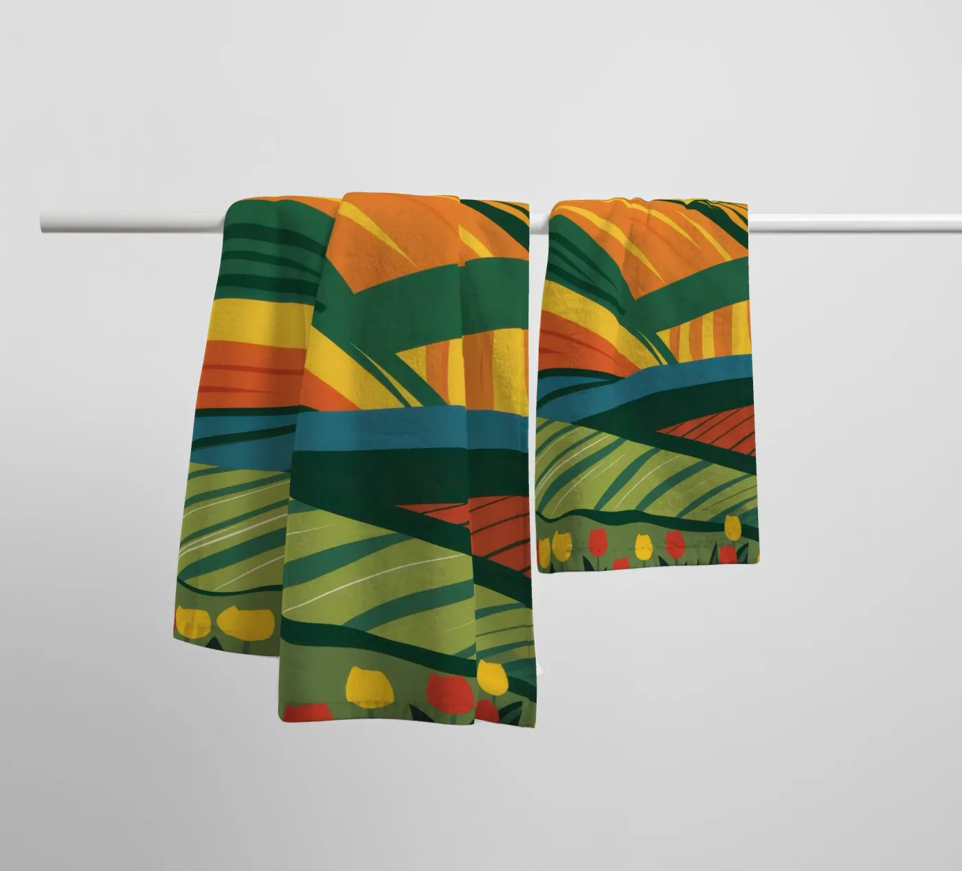 Bountiful Rolling Fields badhanddoek van Sun Riser
