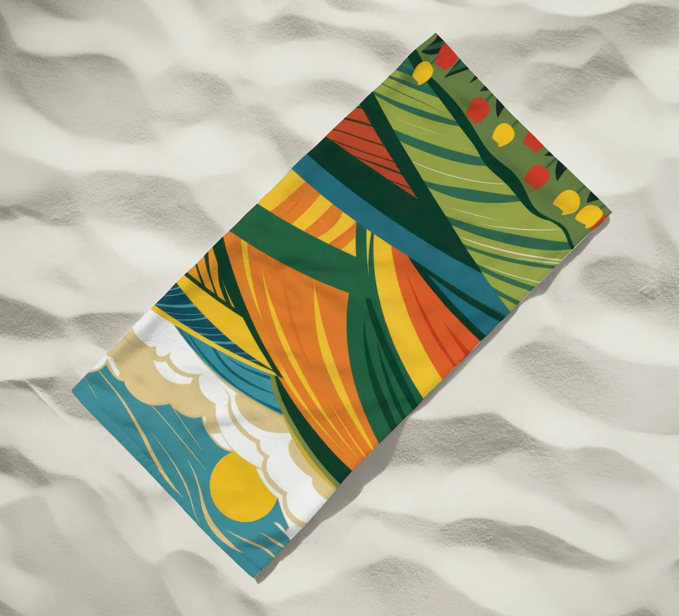 Overvloedig glooiende velden strandhanddoek van Sun Riser