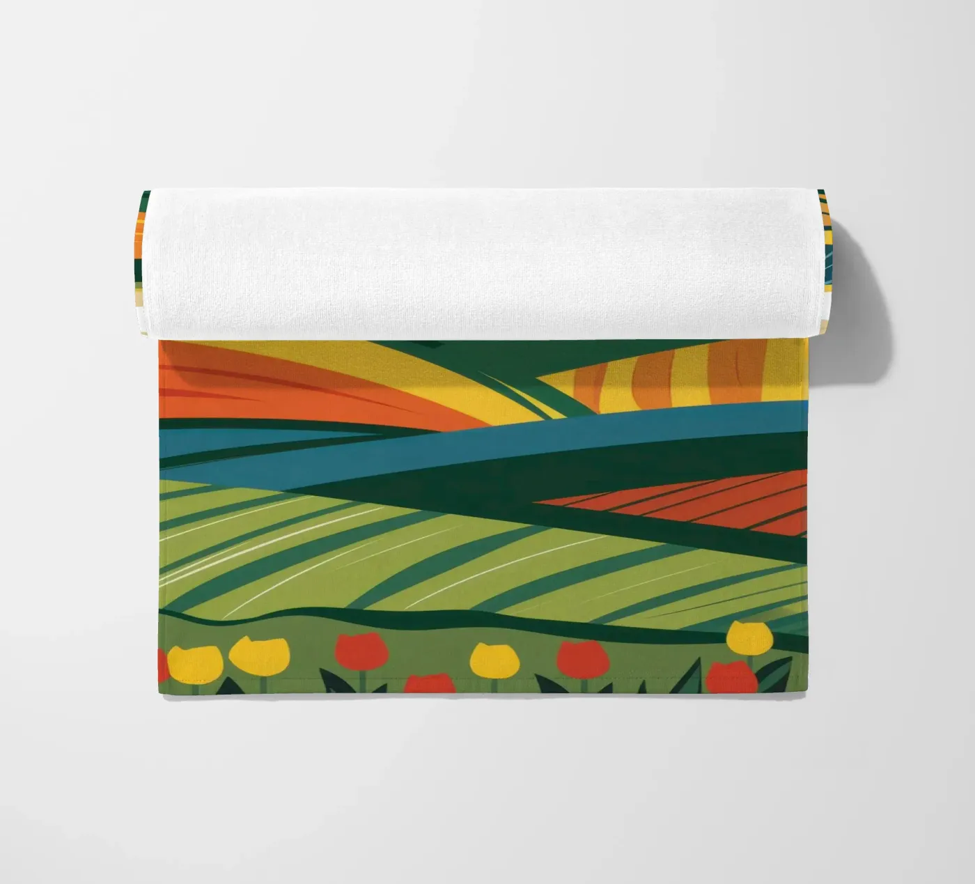 Overvloedig glooiende velden strandhanddoek van Sun Riser