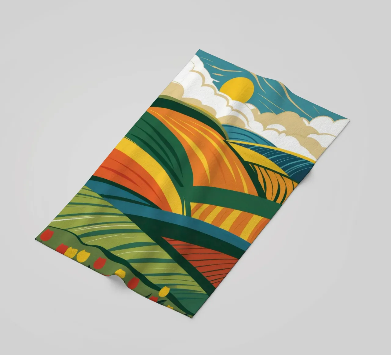 Overvloedig glooiende velden strandhanddoek van Sun Riser