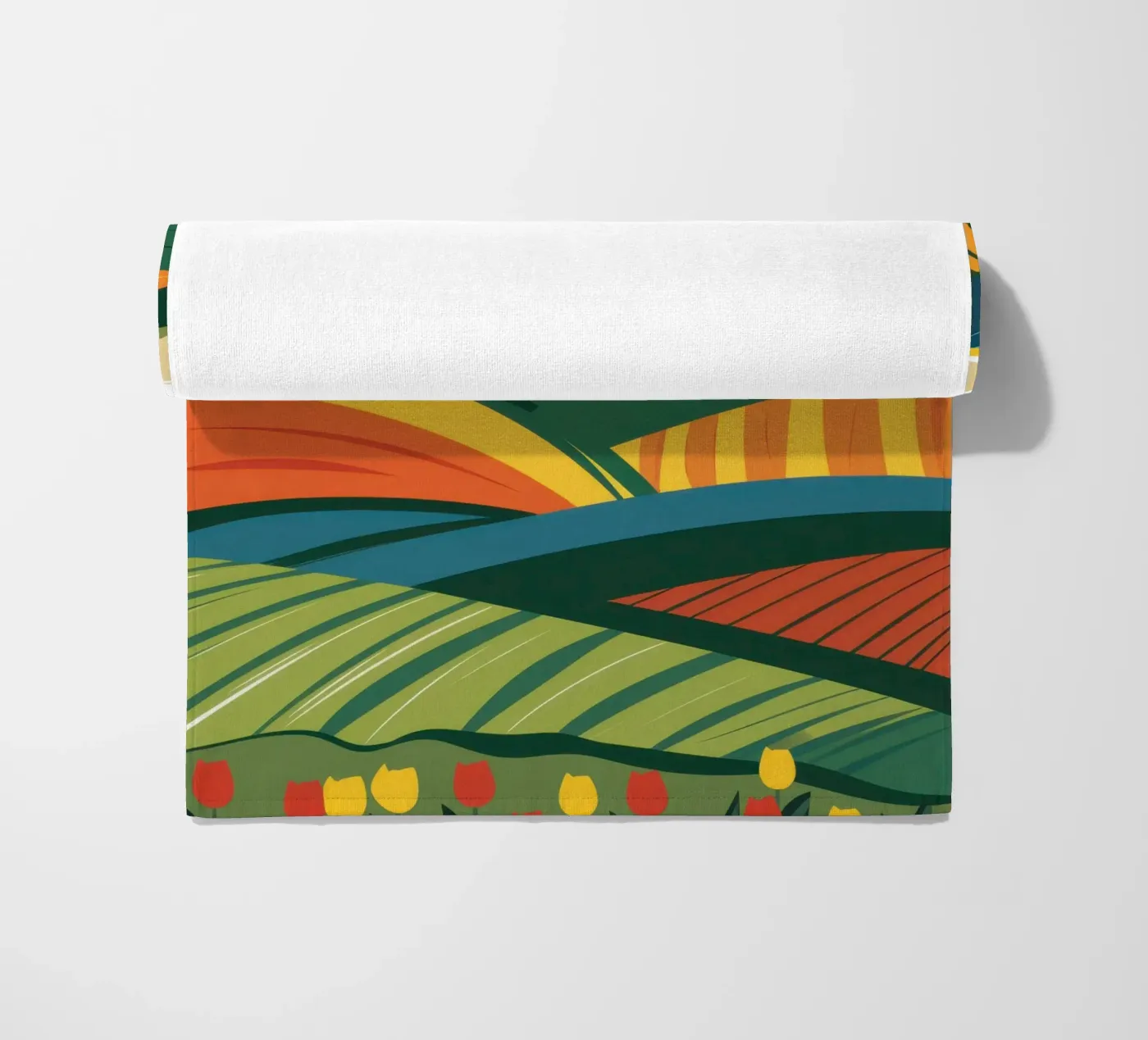 Overvloedig glooiende velden strandhanddoek van Sun Riser