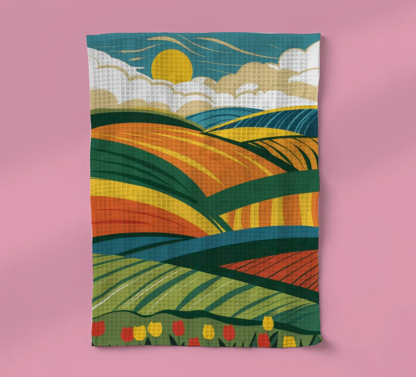 Bountiful Rolling Fields Geschirrtuch von Sun Riser