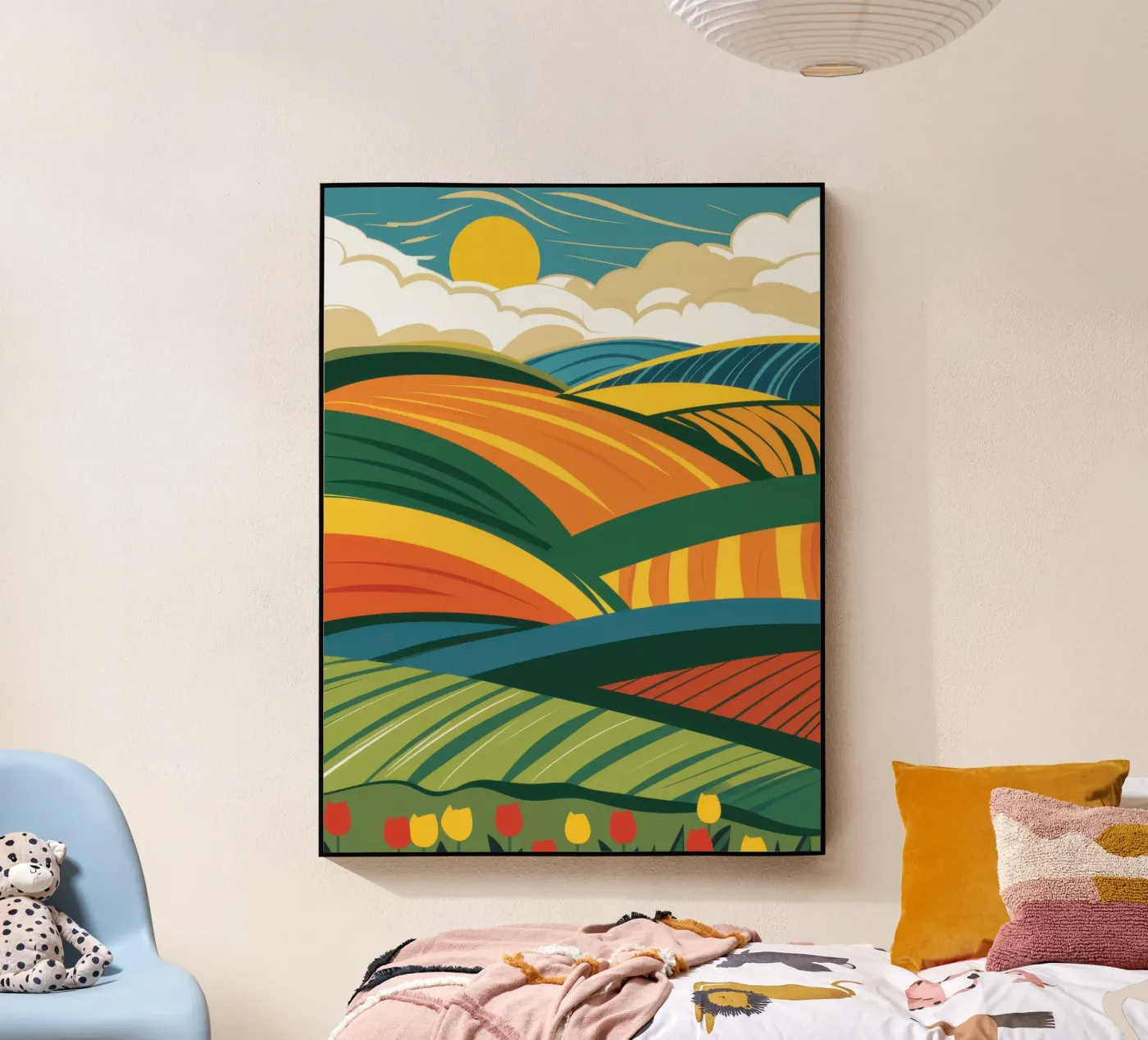 Bountiful Rolling Fields Acryl-Glas von Sun Riser