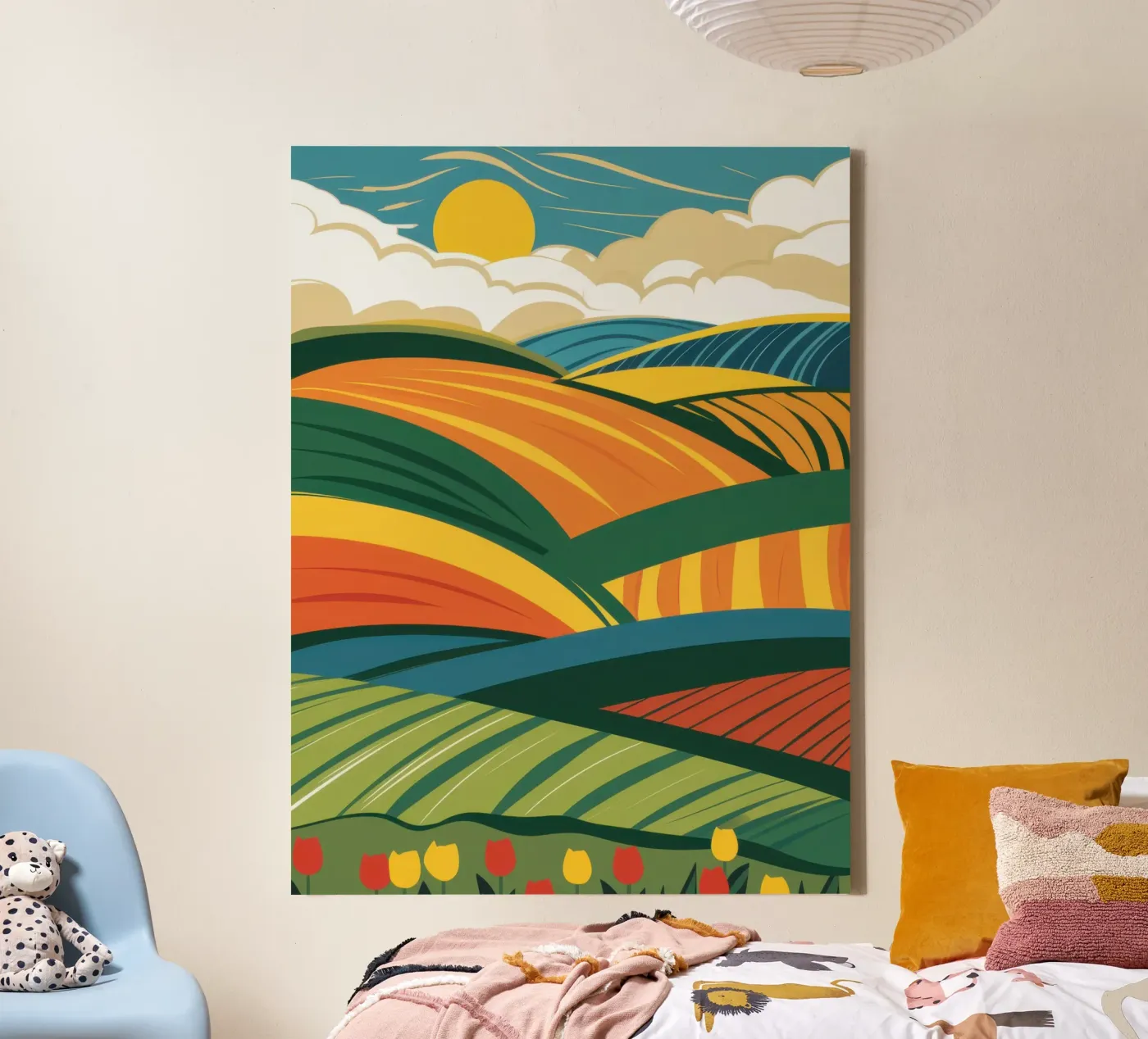 Bountiful Rolling Fields tela da Sun Riser