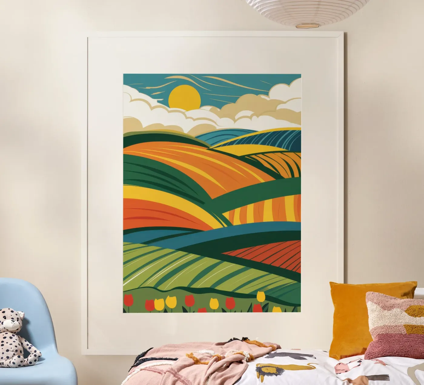 Bountiful Rolling Fields poster van Sun Riser