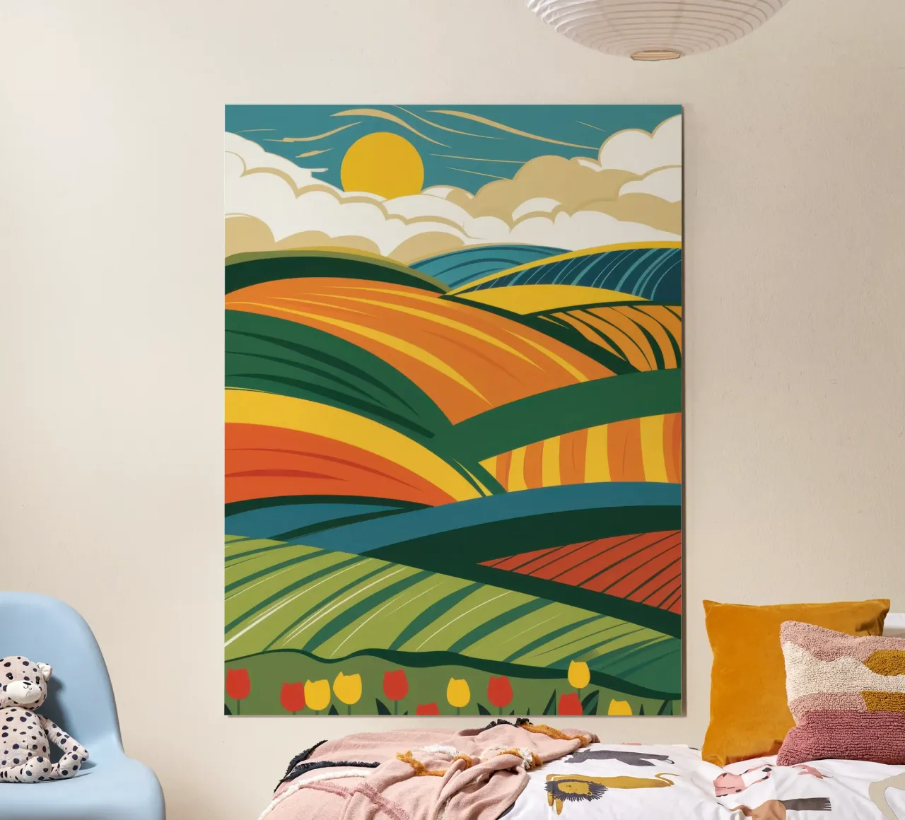 Overvloedig glooiende velden poster van Sun Riser