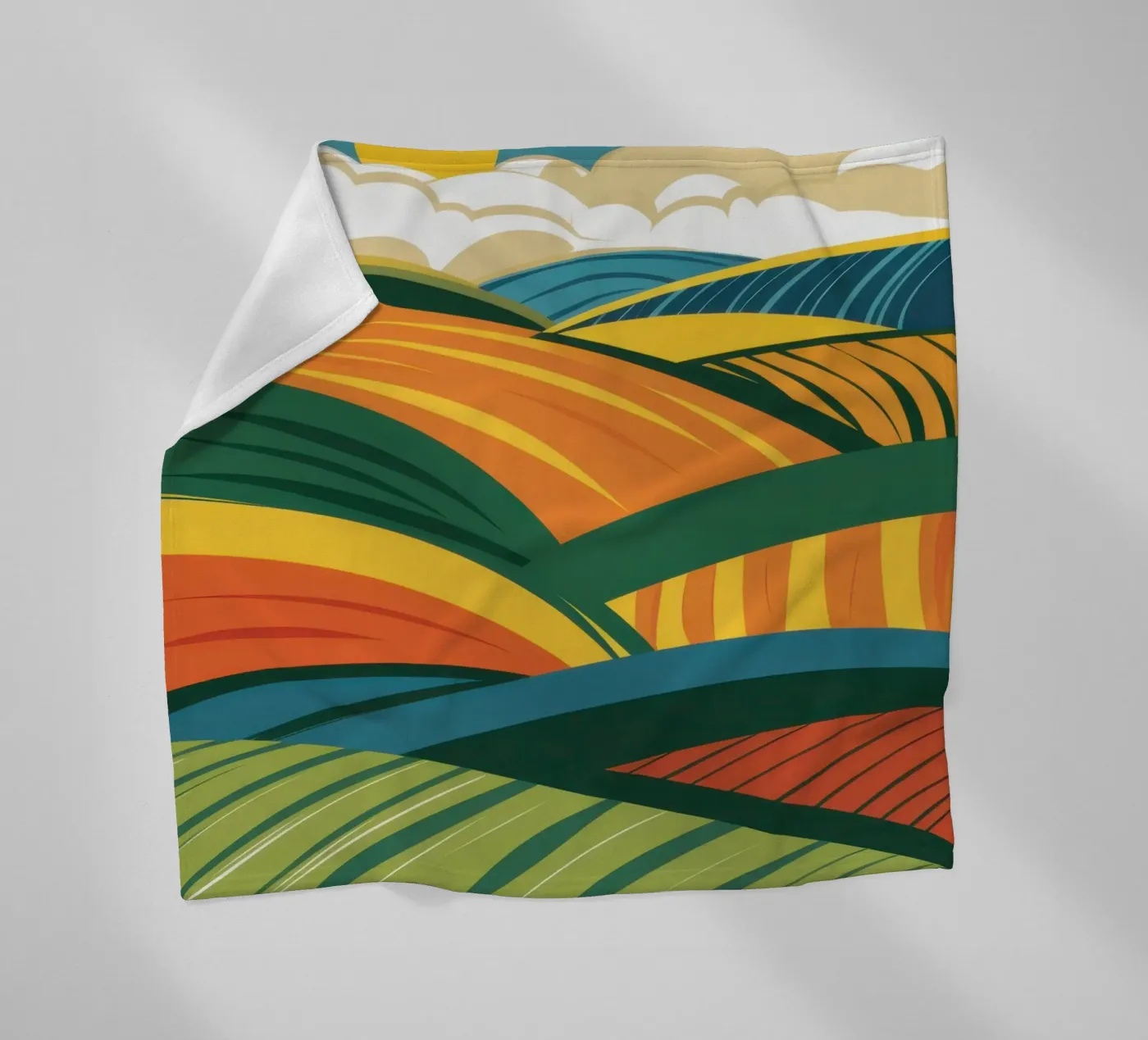 Bountiful Rolling Fields fleece blanket by Sun Riser