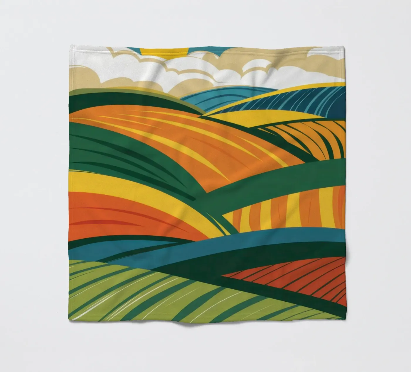 Bountiful Rolling Fields fleece blanket by Sun Riser