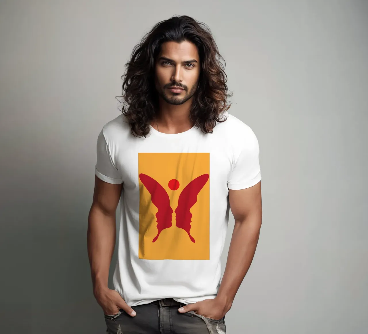 farfalla shilouette t-shirt da SADELA